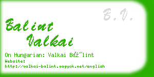 balint valkai business card